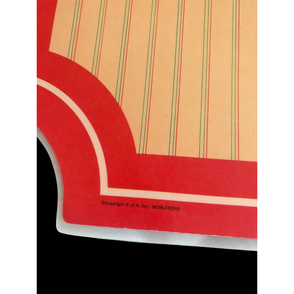 Christmas Placemats Vintage Set Lot 4 Vinyl 1980s Santa Tree Children 2 Sided - Picture 5 of 8